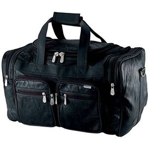 New 21" Genuine Leather Carry On Duffle Bag New